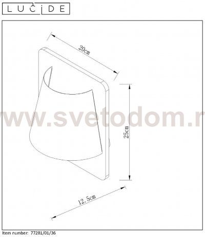 Настенный светильник бра Lucide 77281/01/36 IDAHO