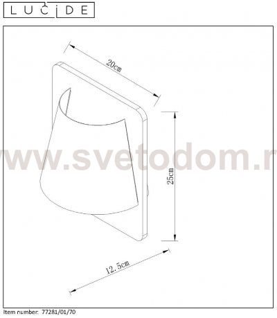 Настенный светильник бра Lucide 77281/01/70 IDAHO
