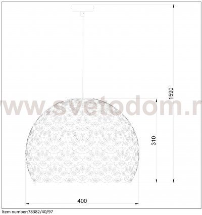 Подвесной светильник 78382/40/97 BYRSA Lucide
