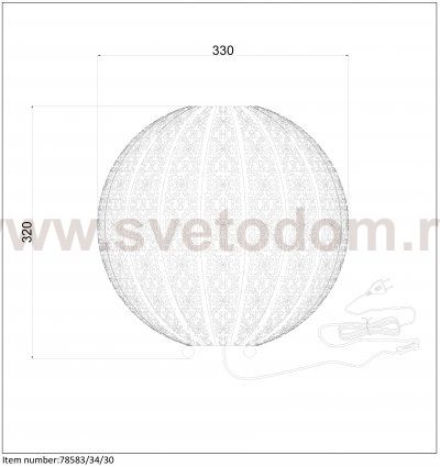 Настольная лампа 78583/34/30 TAHAR Lucide