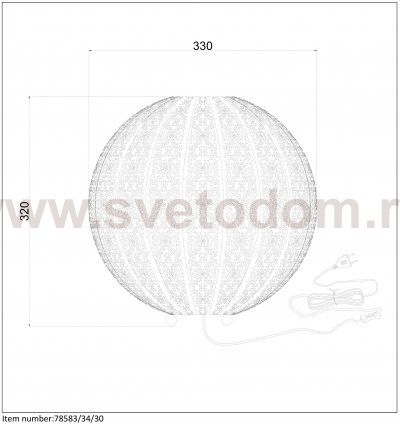 Настольная лампа 78583/34/30 TAHAR Lucide