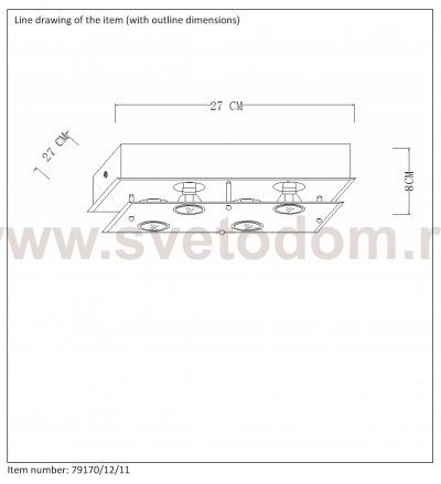 Потолочный светильник Lucide 79170/12/11 READY/LED