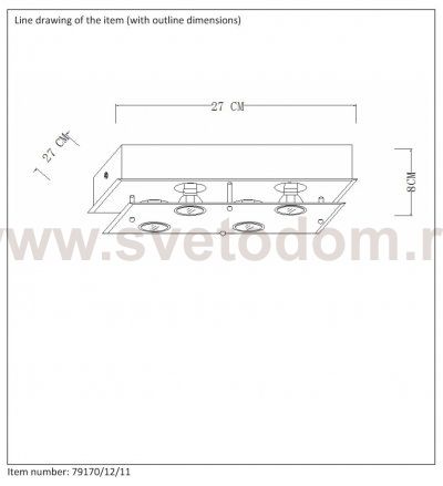 Потолочный светильник Lucide 79170/12/11 READY/LED