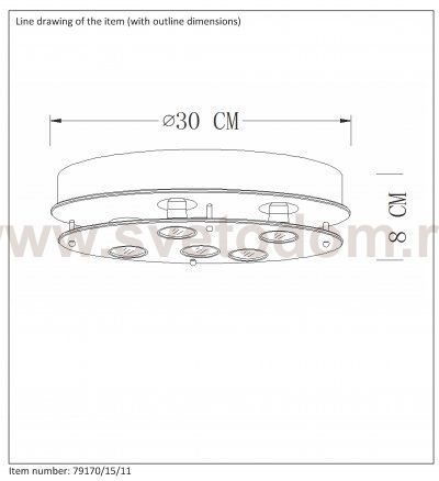 Потолочный светильник Lucide 79170/15/11 READY/LED