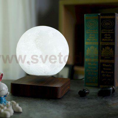 Светильник настольный Gauss 3D Луна 2W 3000K/4000K 220-240V D14см левитация LED (LV001)