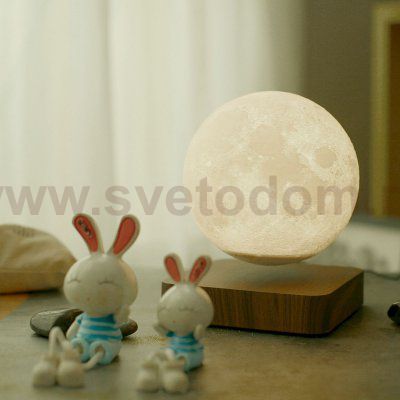 Светильник настольный Gauss 3D Луна 2W 3000K/4000K 220-240V D14см левитация LED (LV001)