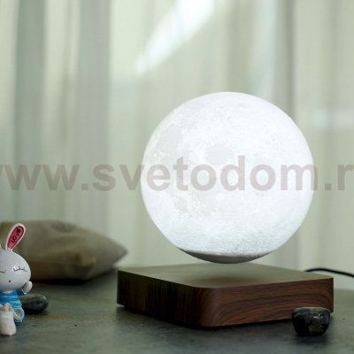 Светильник настольный Gauss 3D Луна 2W 3000K/4000K 220-240V D14см левитация LED (LV001)