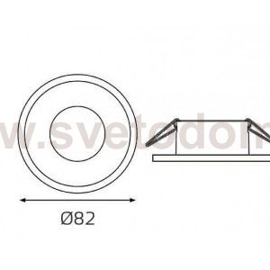 M01-1010 black светильник встраиваемый Italline