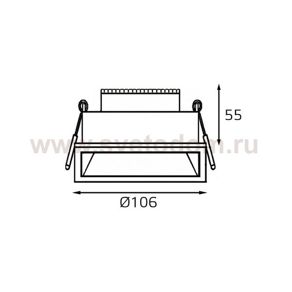 M01-4075 black светильник встраиваемый Italline