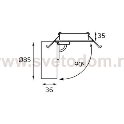 M03-0061 white светильник  встраиваемый Italline