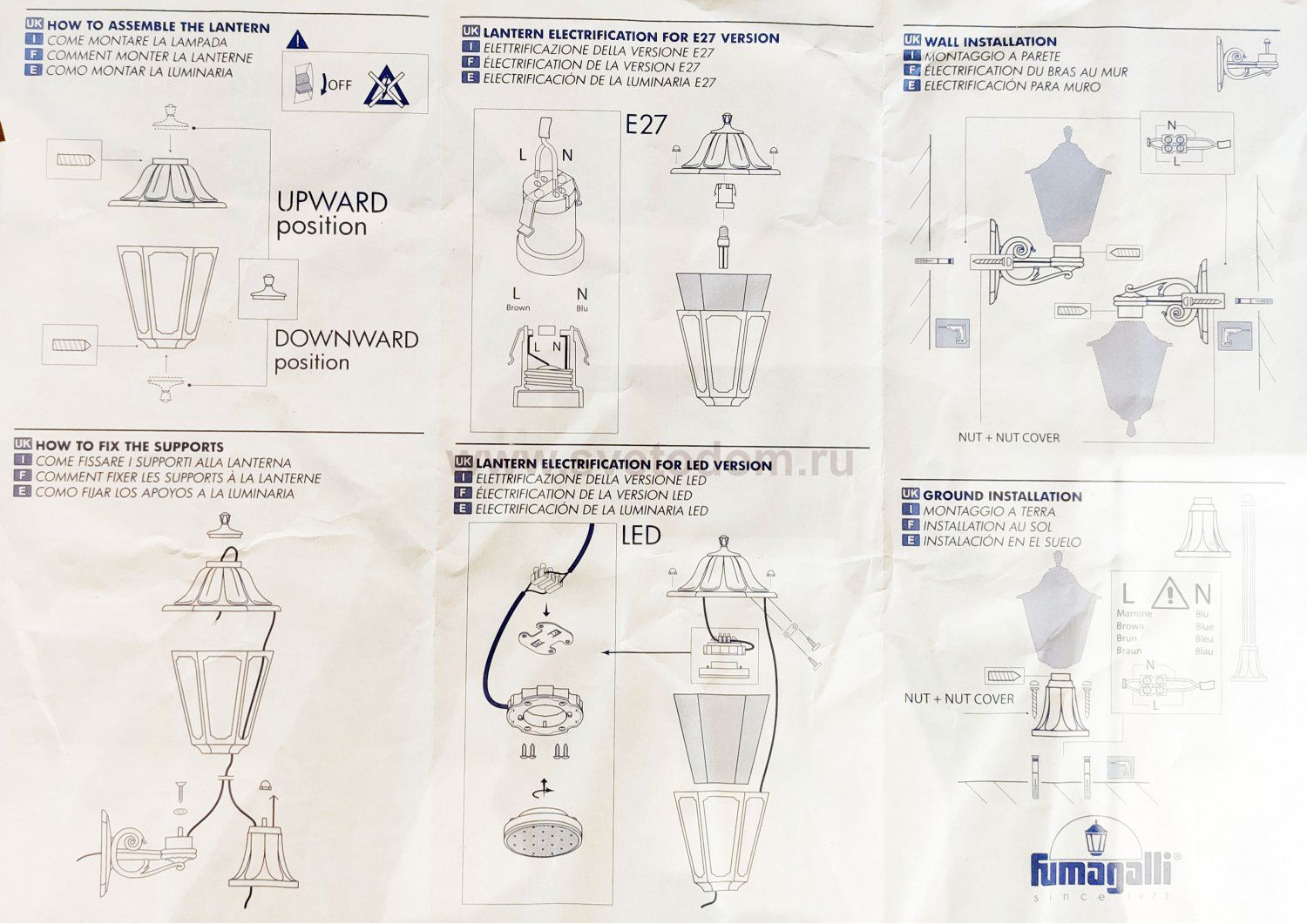 Уличное бра FUMAGALLI DARIA M28.000.000.AXE27