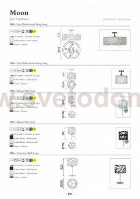Светильник настенный бра Mantra 1370 MOON