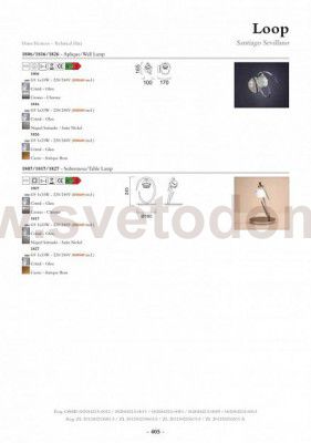 Настольная лампа Mantra 1827 LOOP