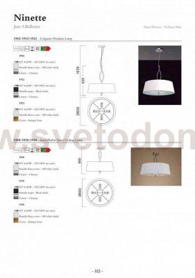 Люстра Mantra 1912 NINETTE