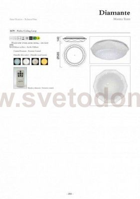 Потолочный светильник Mantra 3679 DIAMANTE