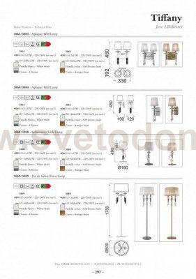 Настольная лампа Mantra 3868 TIFFANY