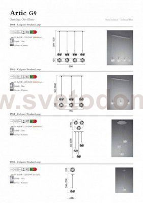 Светильник подвесной Mantra 3953 ARTIC