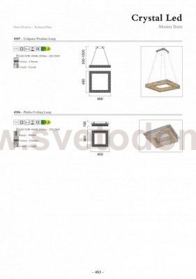 Подвесной светильник Mantra 4587 CRYSTAL