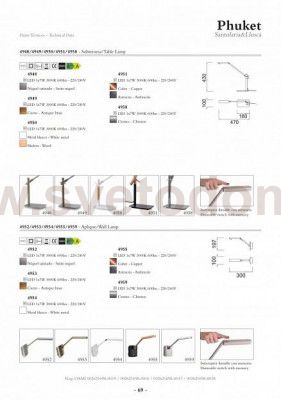 Настольная лампа Mantra 4950 PHUKET
