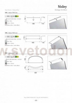 Настенный светильник бра Mantra 5086 SISLEY