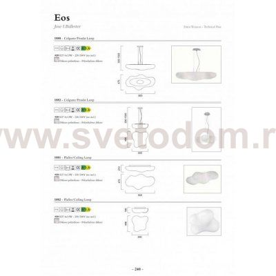 Люстра Mantra 1880 Eos