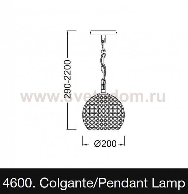 Люстра Mantra 4600 CRYSTAL