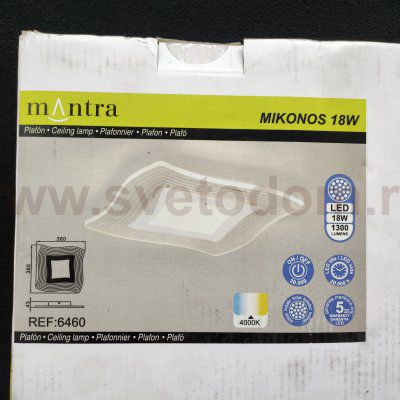 Светильник настенный бра Mantra 6460 LED CEILING 18W 