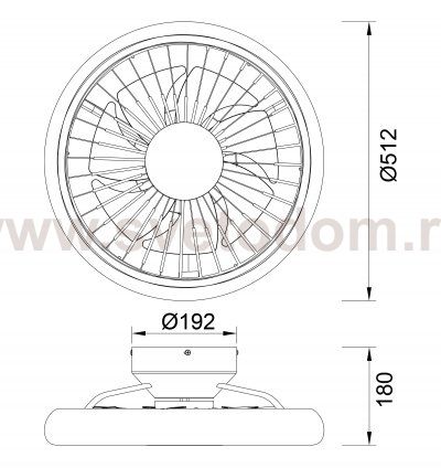 Люстры-вентиляторы Mantra 8231 TURBO