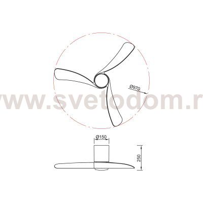 9049 Люстра-вентилятор NEMO S