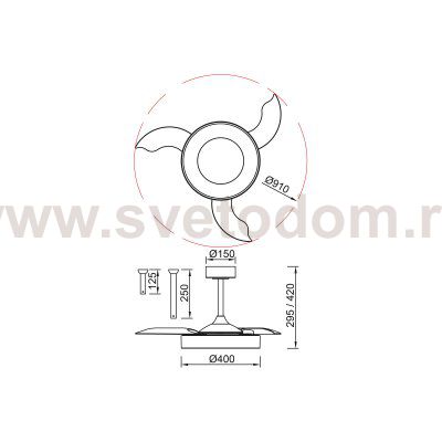 9064 Люстра-вентилятор NISEKO FAN S
