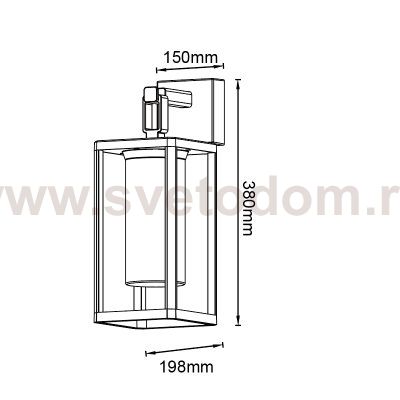 9114 Настенный уличный светильник ALPS