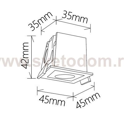 9127 Встраиваемый светильник BLAU