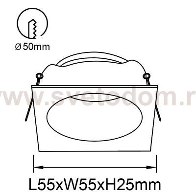 9168 Встраиваемый светильник ANTILLA