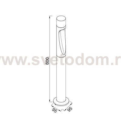 9283 Наземный уличный светильник ARAN