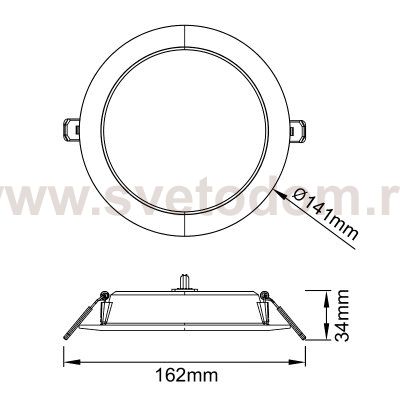 9296 Встраиваемый светильник EILAT