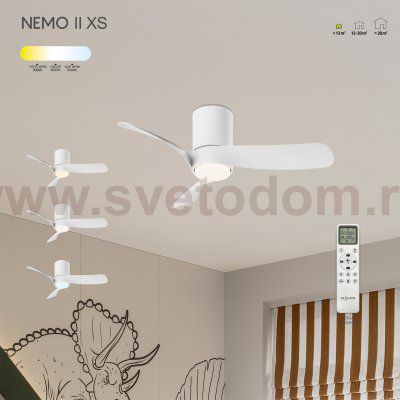 9560 Люстра потолочная-вентилятор NEMO II XS