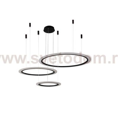 Люстра Crystal Lux MANZANA SP67W LED D400+600+800 BLACK (2340/303)