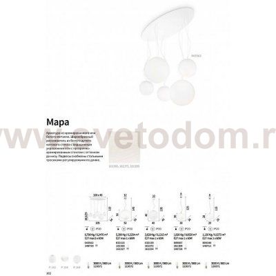 Светильник Ideal Lux MAPA SP1 D20 CROMO SFUMATO