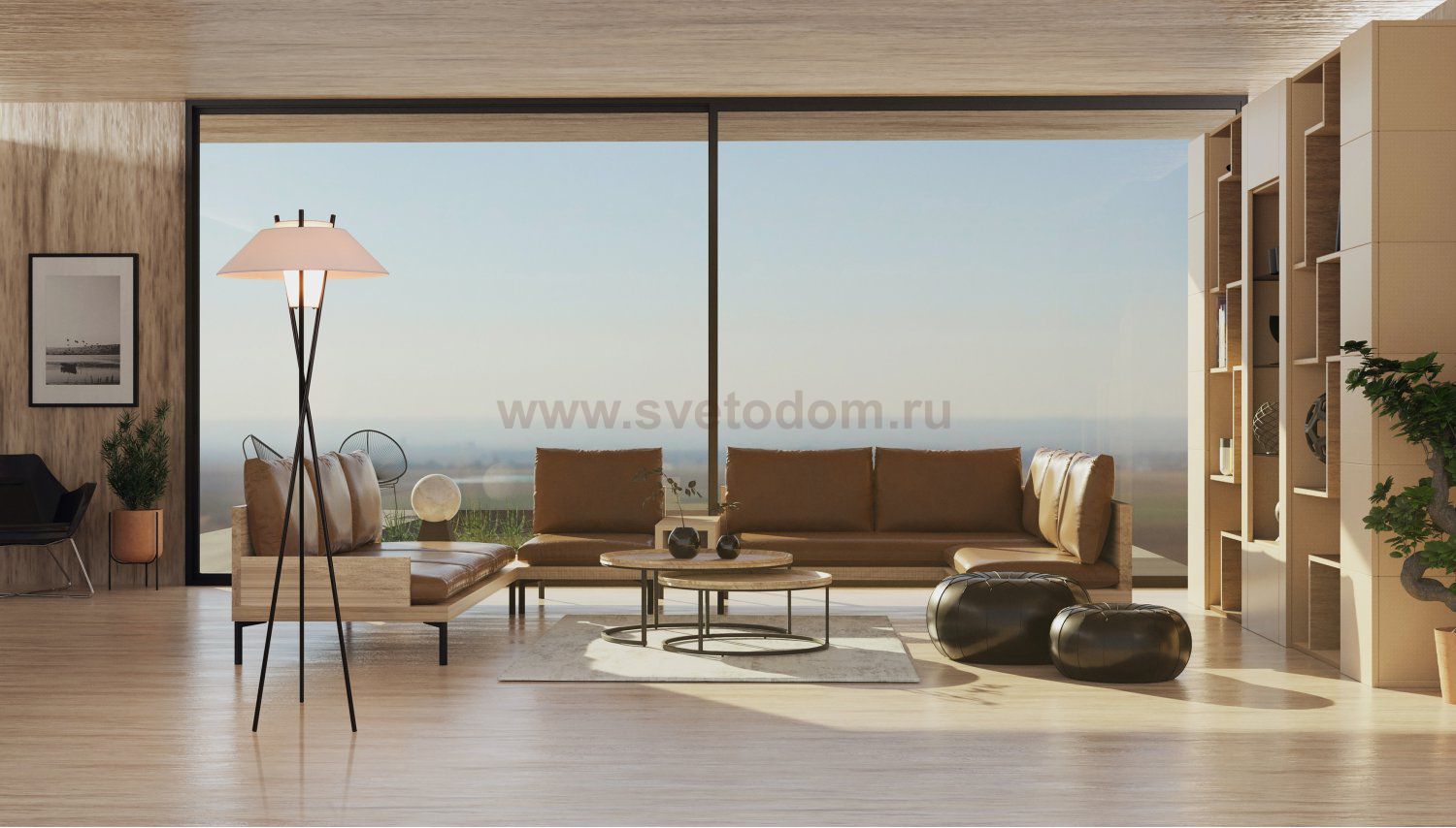 Напольный светильник (торшер) Maytoni MOD006FL-01B Bastone