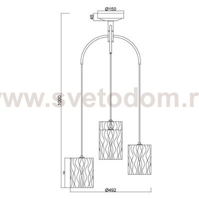 Подвесной светильник Maytoni MOD042PL-04BS Starfall