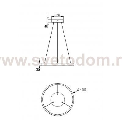 Подвесной светильник Maytoni MOD058PL-L22BS3K Rim