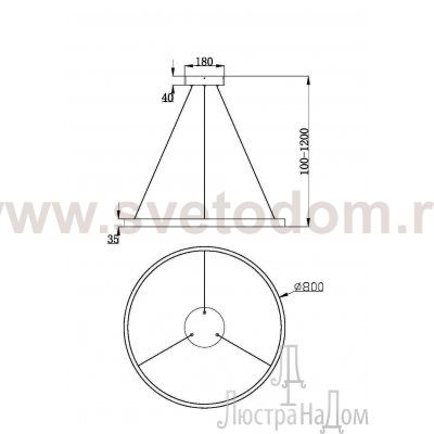 Подвесной светильник Maytoni MOD058PL-L42B3K Rim
