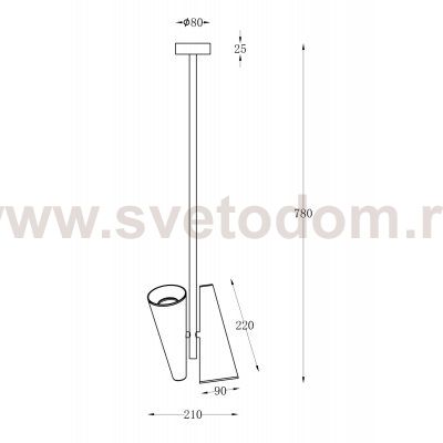 Подвесной светильник Maytoni MOD095PL-02BS