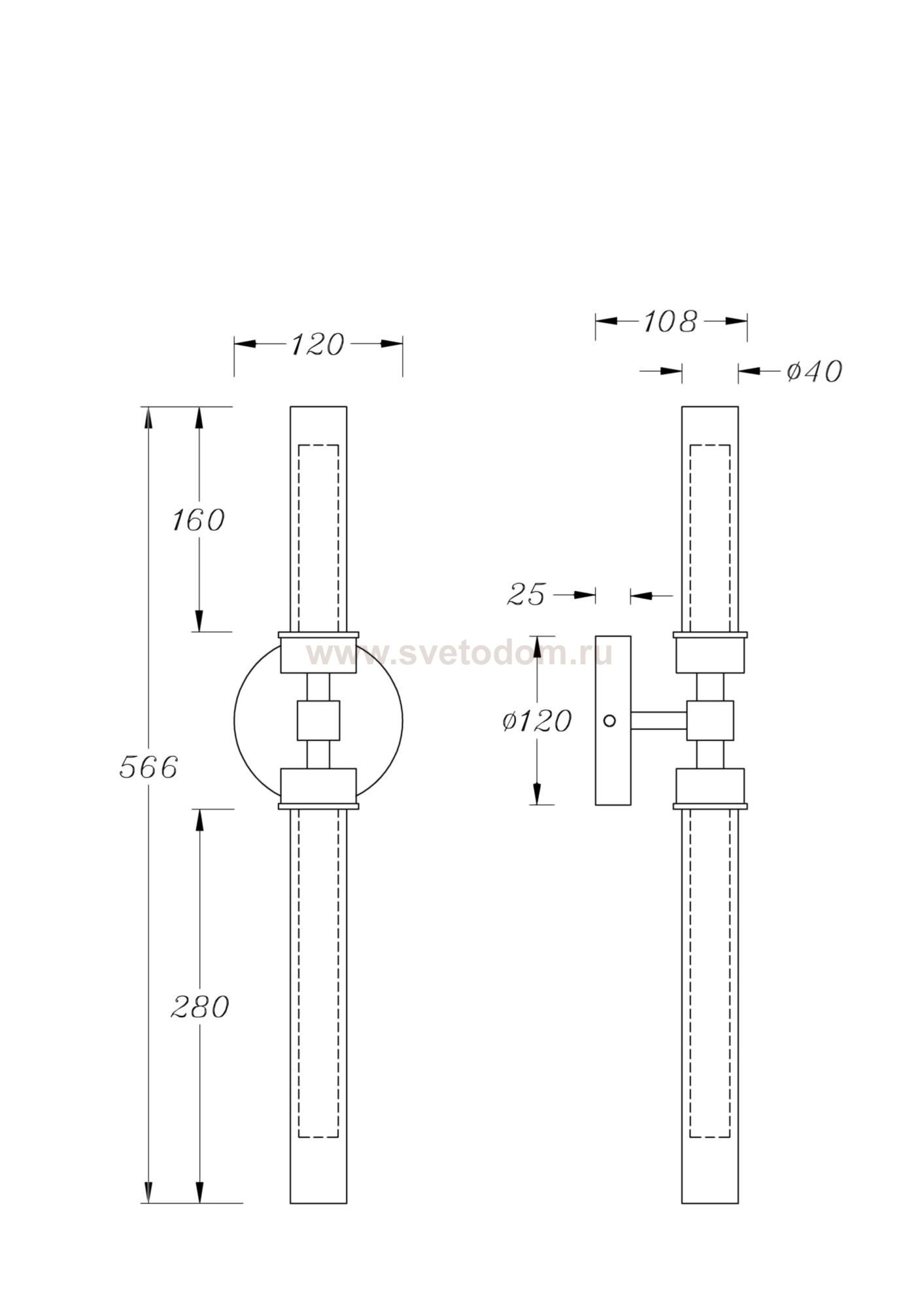 Настенный светильник (бра) Maytoni MOD116WL-L7BS3K
