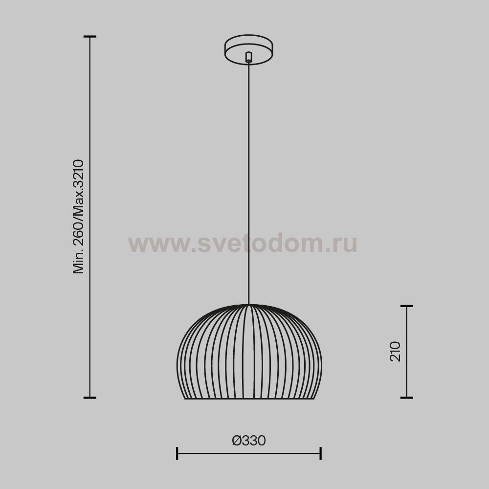Подвесной светильник Maytoni MOD195PL-01W Roots