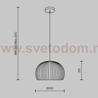 Подвесной светильник Maytoni MOD195PL-01W Roots