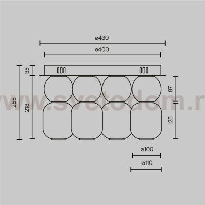 Потолочный светильник Maytoni MOD273CL-L60G3K Drop
