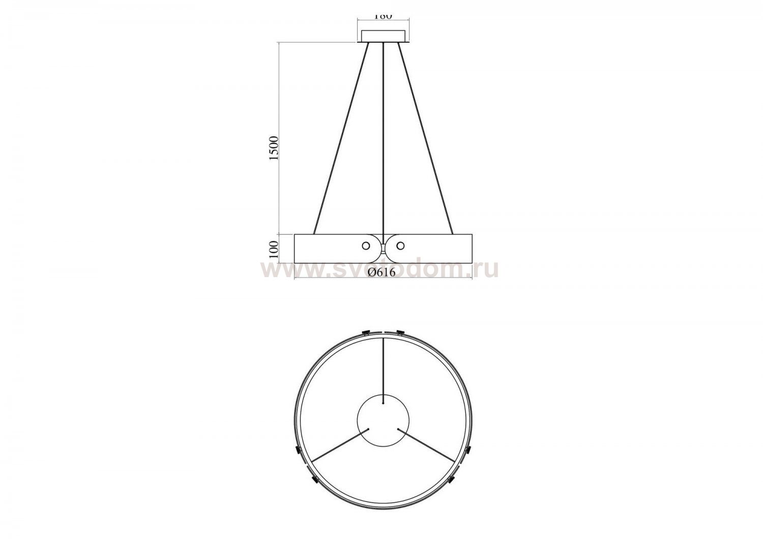 Подвесной светильник Maytoni MOD309PL-L30GR4K Interstellar