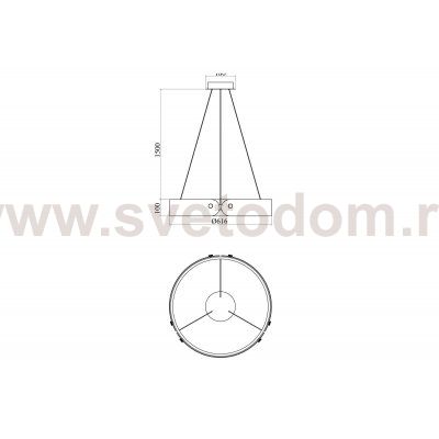 Подвесной светильник Maytoni MOD309PL-L30GR4K Interstellar