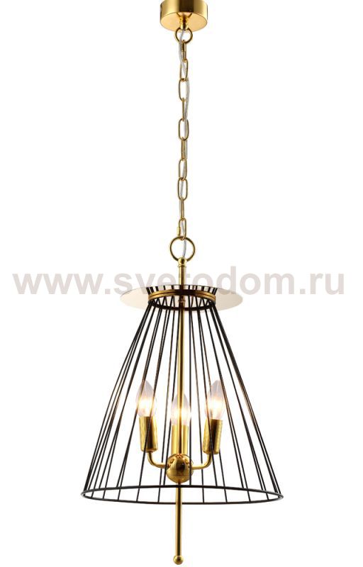 Светильник подвесной Crystal Lux MODESTO SP3 BLACK/GOLD (0971/203)